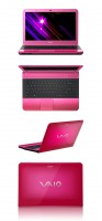 Sony VAIO EA Series 2.4 GHz Intel Core i3-370M Notebook Computer - Pink - VPCEA33FX/P